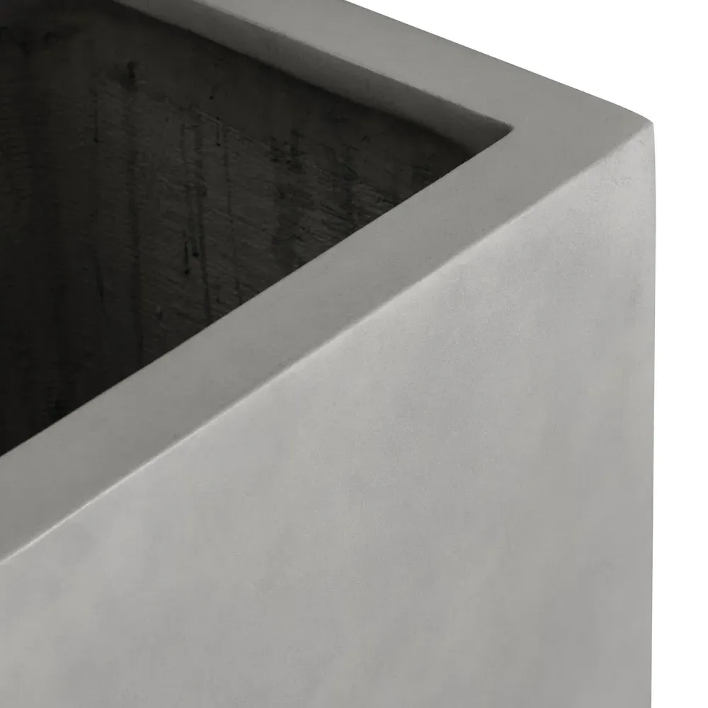 Kaliopi Outdoor Planter Box - Grey, Concrete