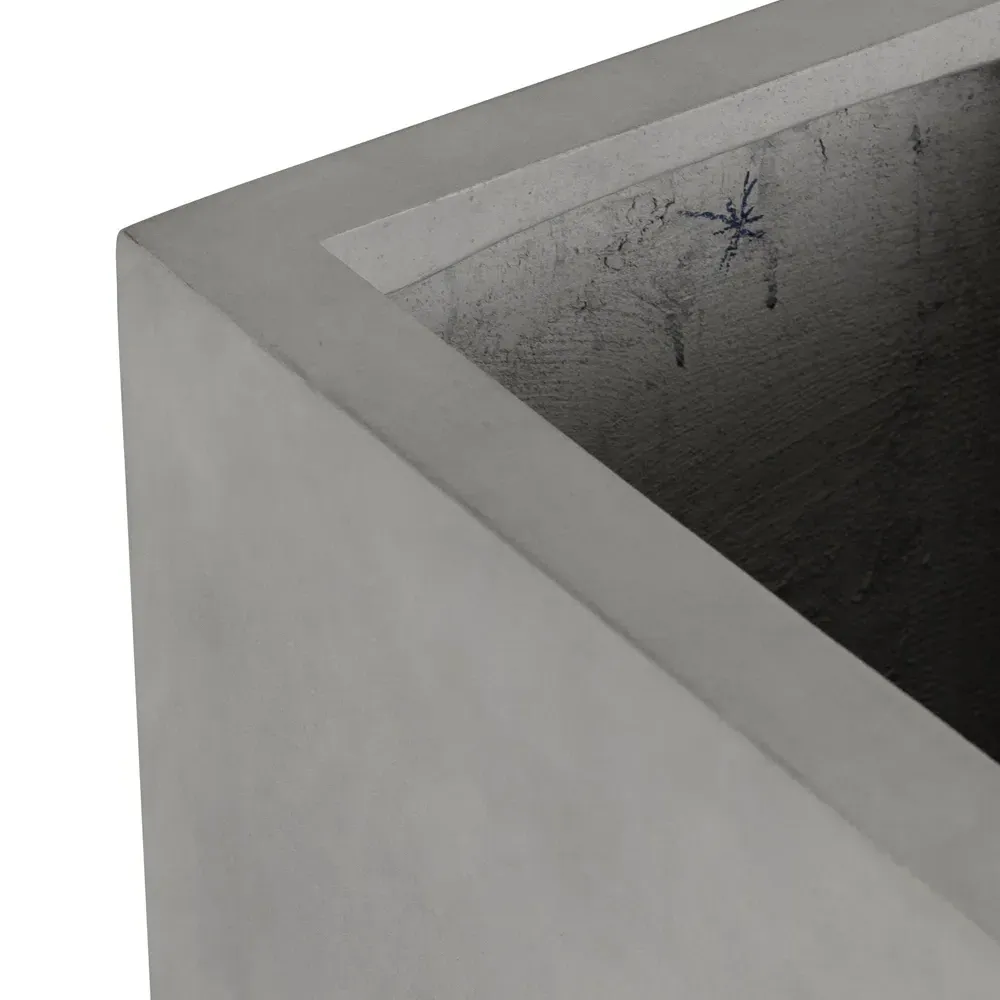 Kaliopi Outdoor Planter Box - Grey, Concrete