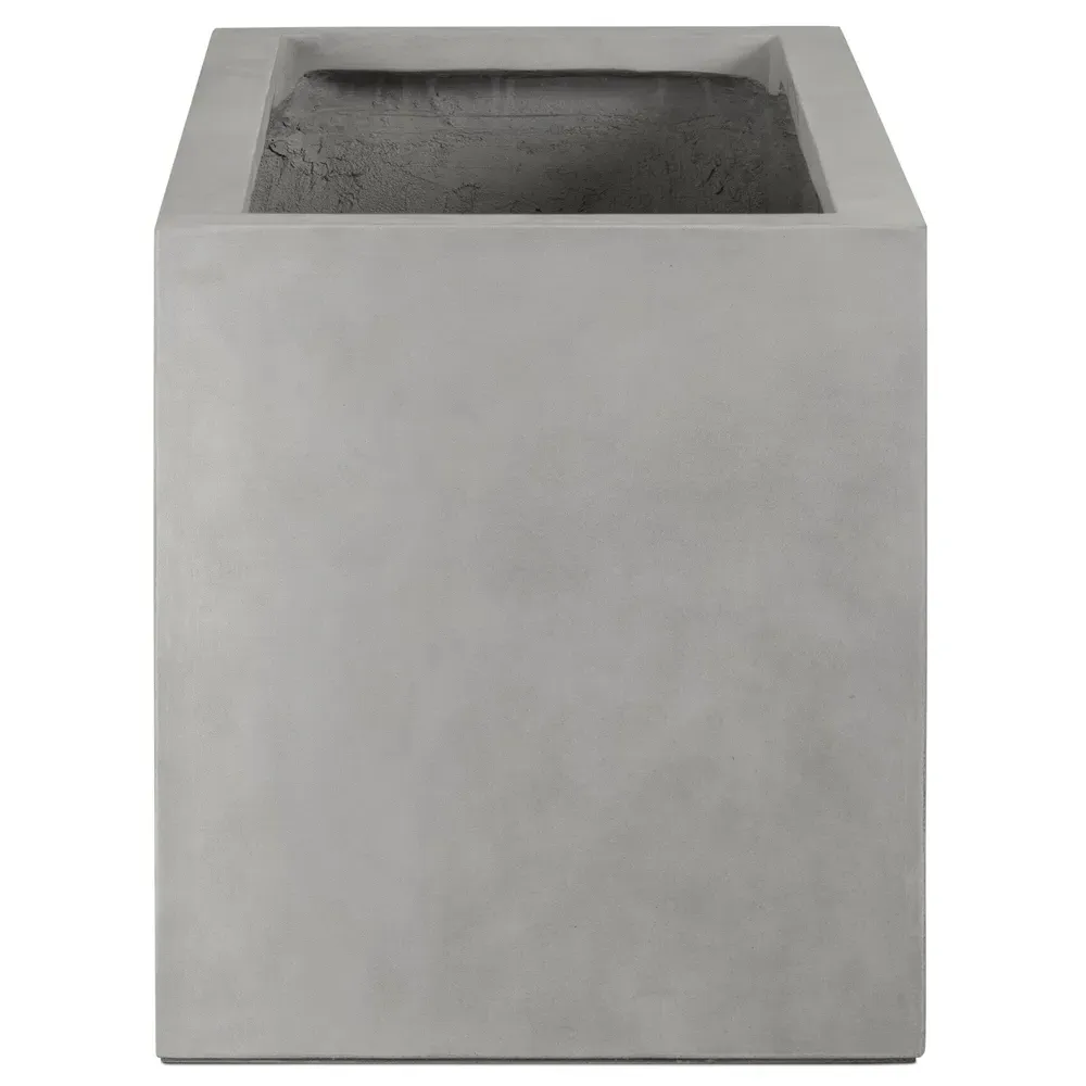 Kaliopi Rectangular Outdoor Planter Box - Grey, Concrete