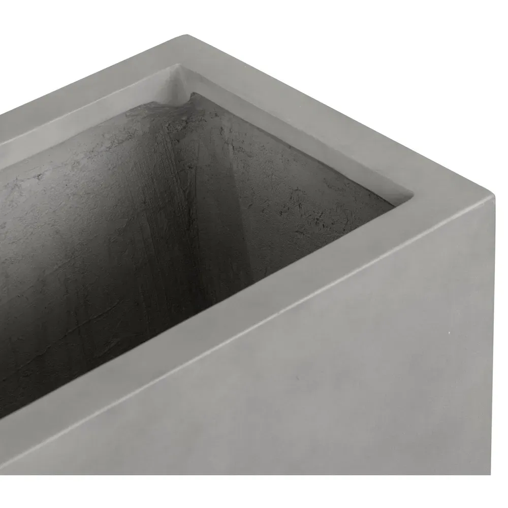 Kaliopi Rectangular Outdoor Planter Box - Grey, Concrete