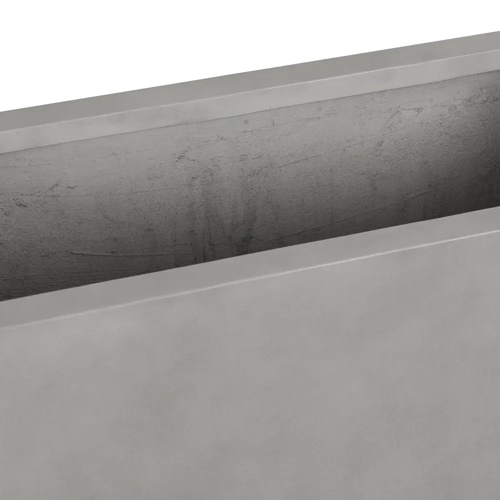 Kaliopi Rectangular Outdoor Planter Box - Grey, Concrete