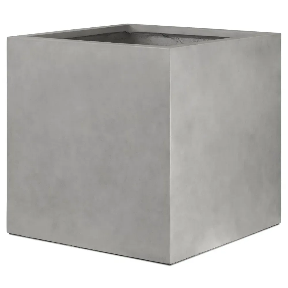 Kaliopi Square Outdoor Planter Box - Grey, Concrete