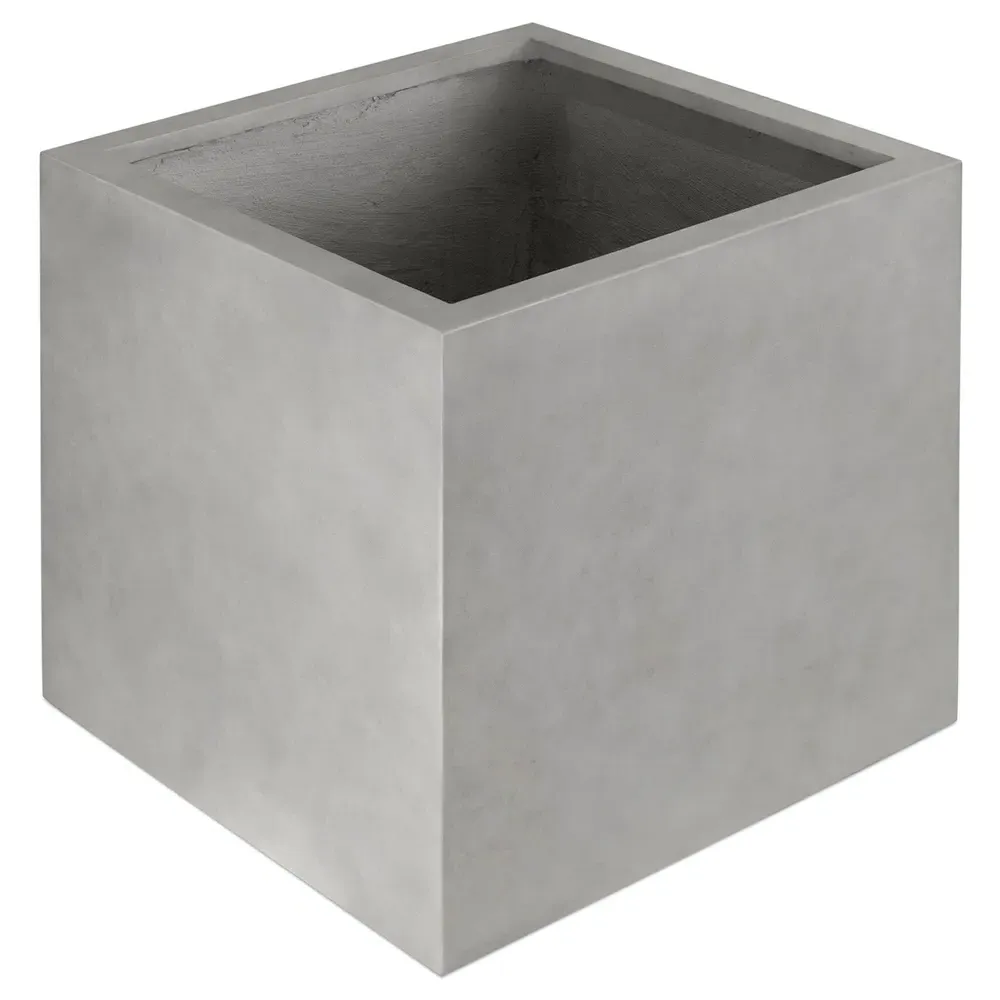 Kaliopi Square Outdoor Planter Box - Grey, Concrete