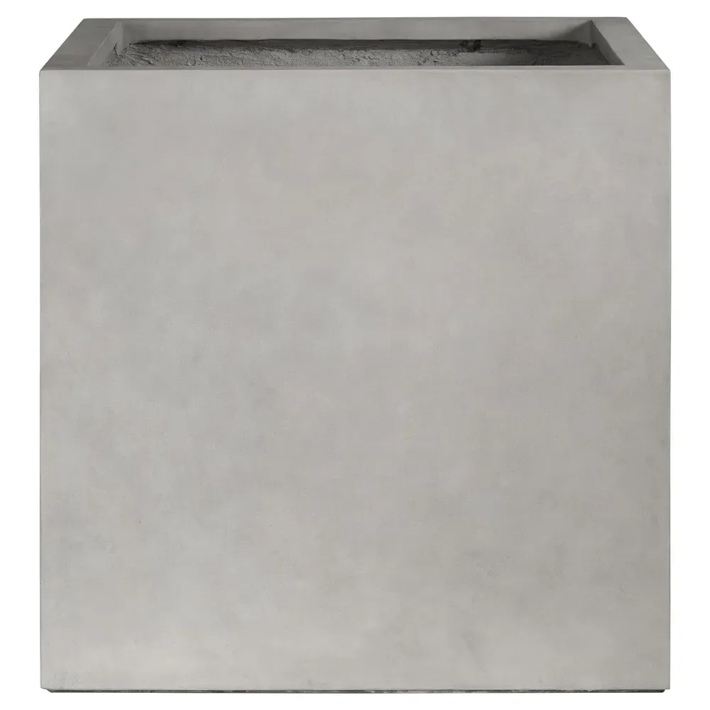 Kaliopi Square Outdoor Planter Box - Grey, Concrete