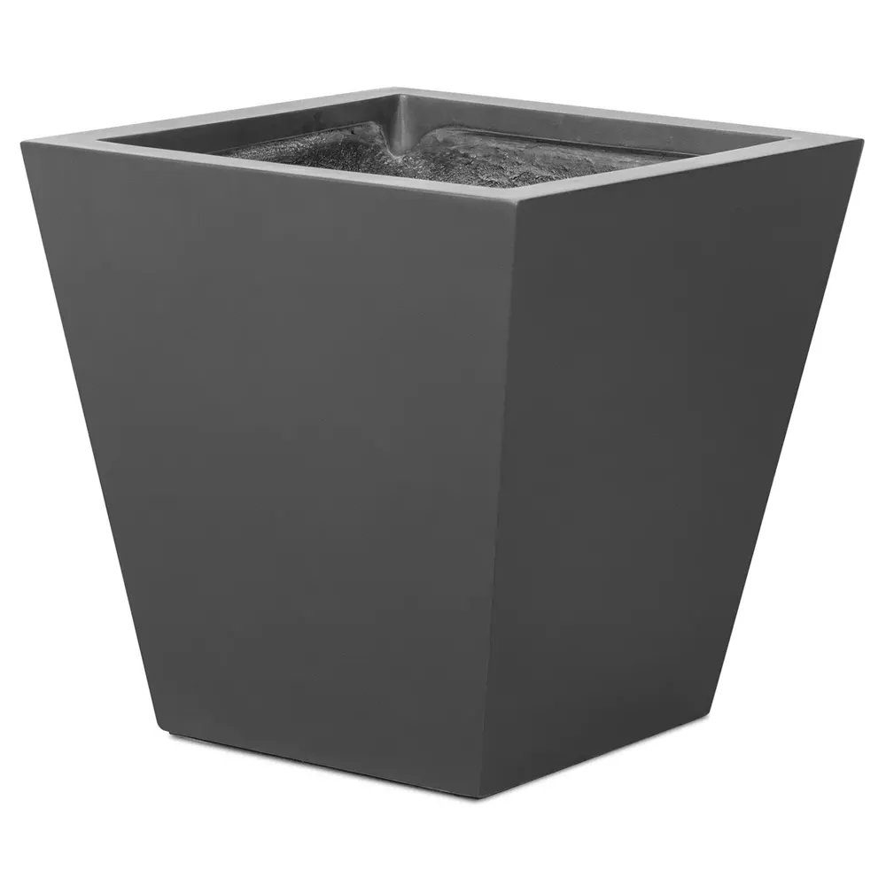 Kallisto Extra Large Outdoor Pot Planter - Black, Concrete