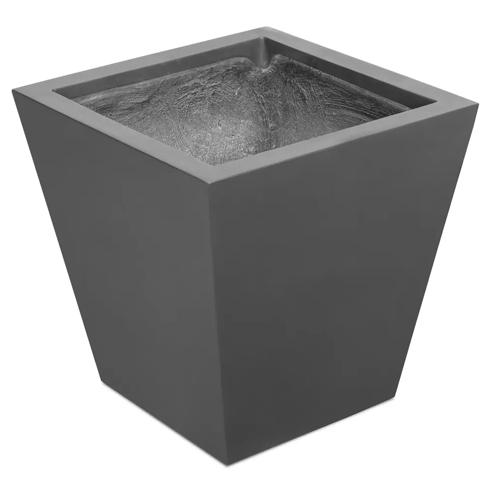 Kallisto Extra Large Outdoor Pot Planter - Black, Concrete