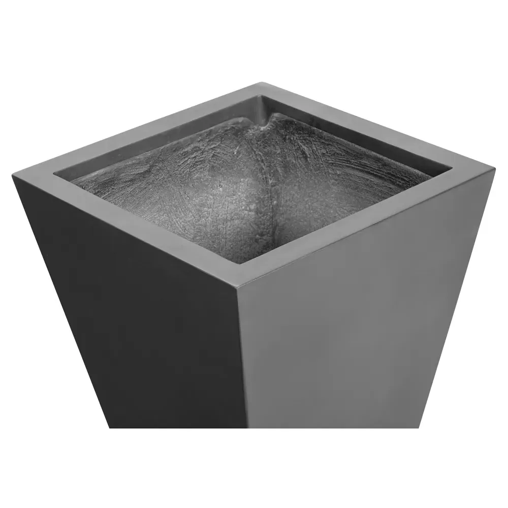 Kallisto Extra Large Outdoor Pot Planter - Black, Concrete
