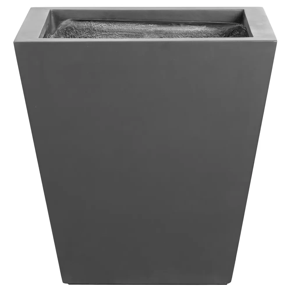 Kallisto Extra Large Outdoor Pot Planter - Black, Concrete