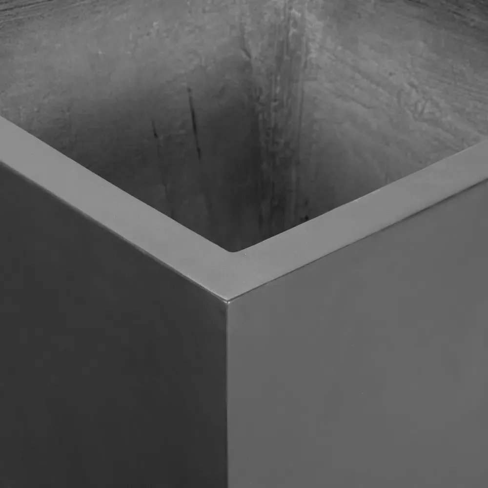 Kallisto Large Outdoor Pot Planter - Black, Concrete