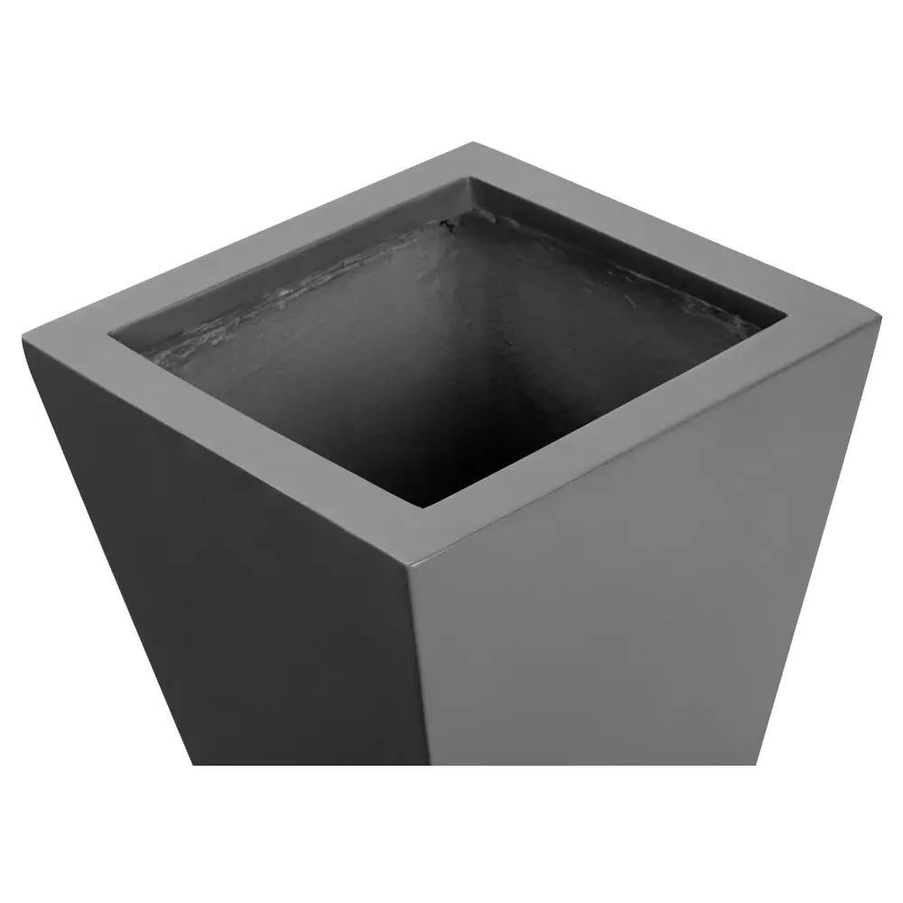 Kallisto Outdoor Pot Planter - Black, Concrete