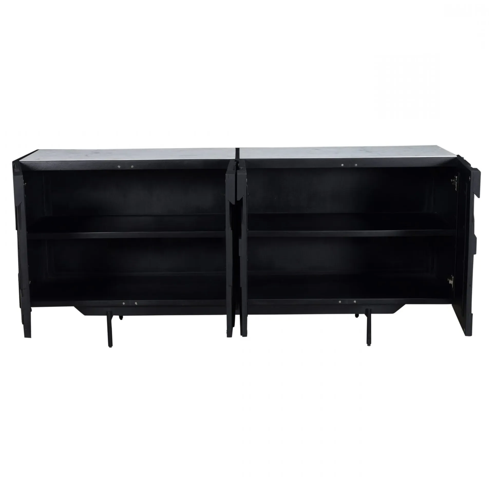 Kamryn 4 Door Sideboard - Black, Mango Wood