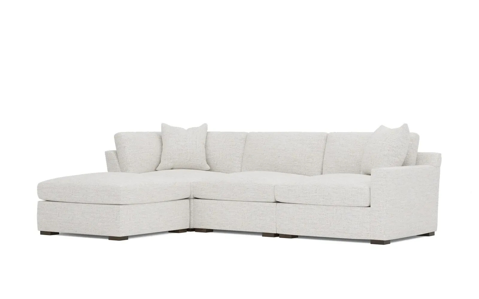 Kamryn 4-Piece Modular Chaise Sectional - Heathered Ivory