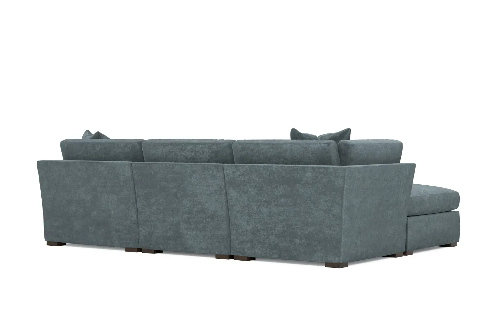 Kamryn 4-Piece Modular Chaise Sectional - Slate Blue, Velvet