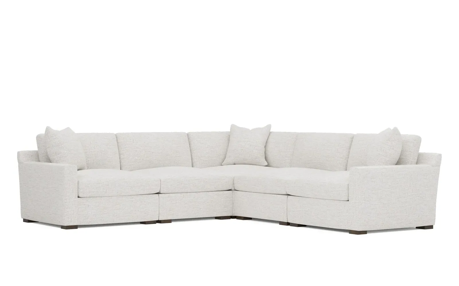 Kamryn 5-Piece Corner Sectional - Heathered Ivory