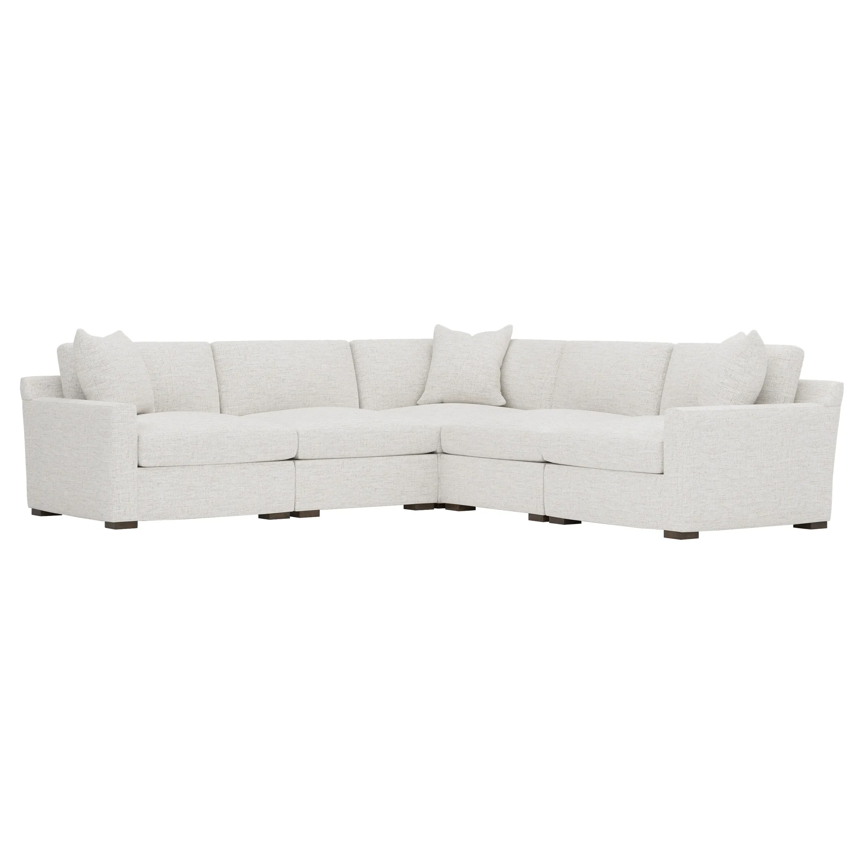 Kamryn 5-Piece Corner Sectional - Heathered Ivory