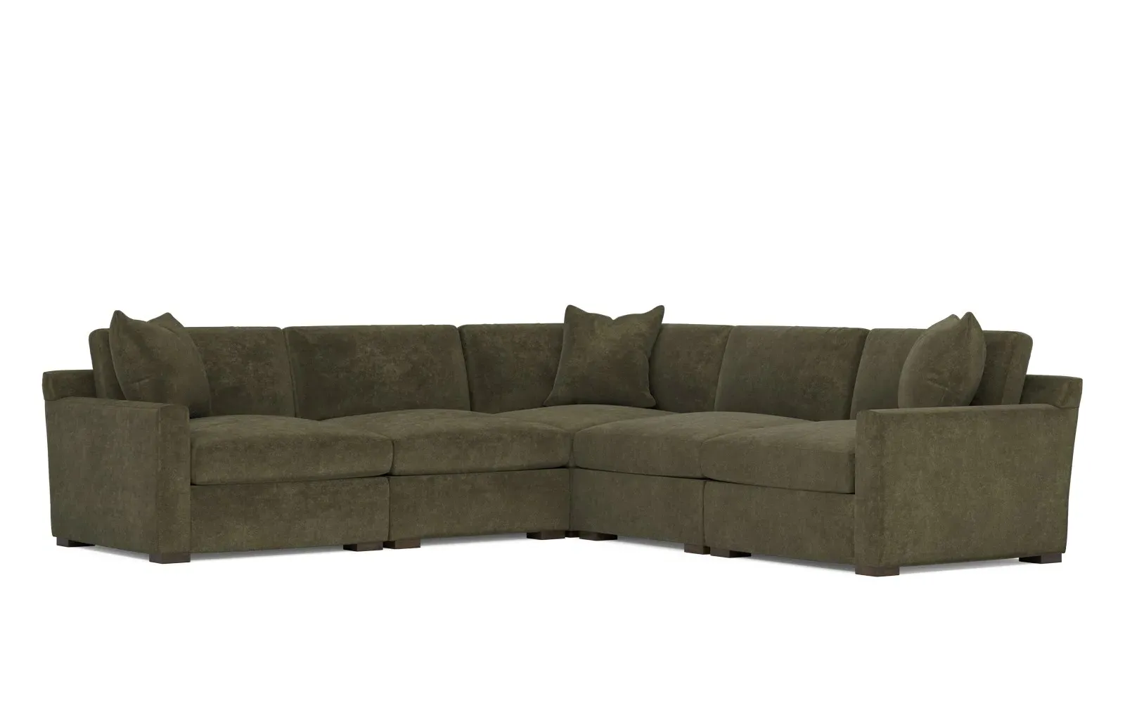 Kamryn 5-Piece Corner Sectional - Tuscan Olive, Velvet