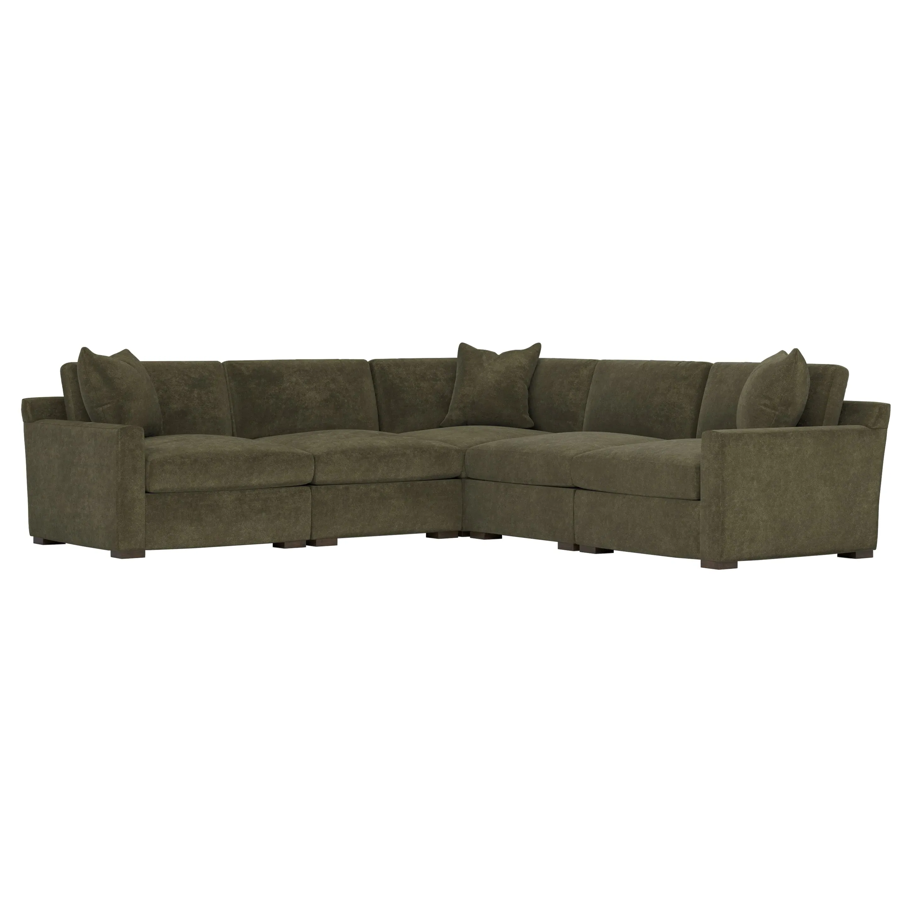 Kamryn 5-Piece Corner Sectional - Tuscan Olive, Velvet