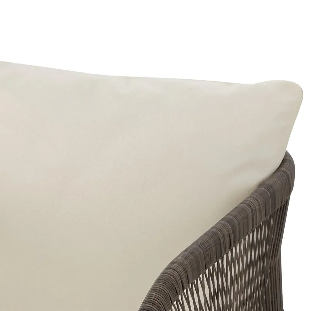 Kanata Wicker Outdoor Dining Chair - Cream, Polyrod