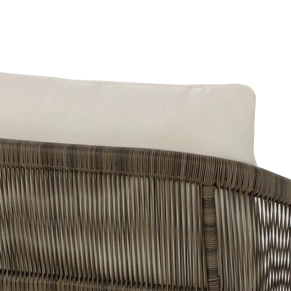 Kanata Wicker Outdoor Dining Chair - Cream, Polyrod