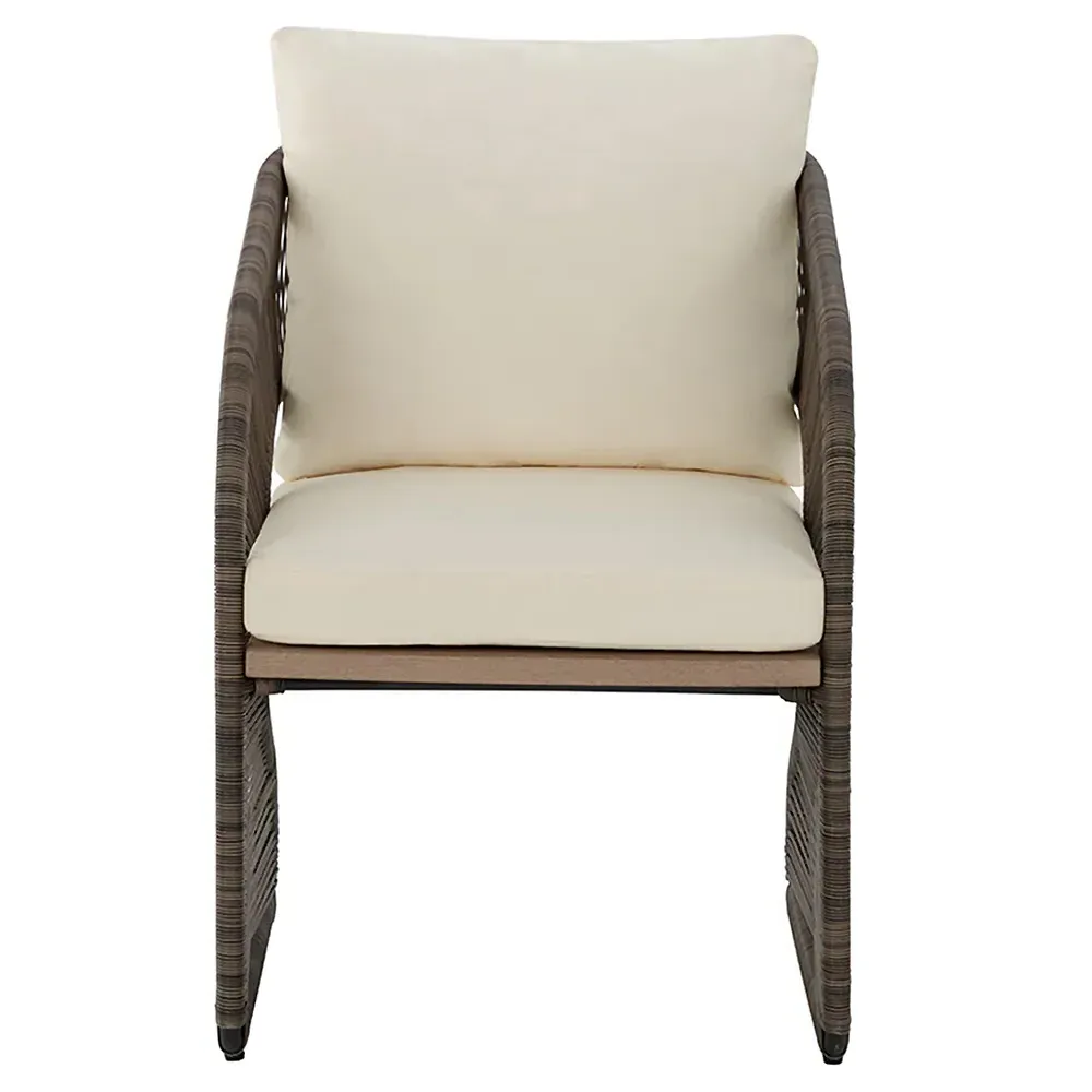 Kanata Wicker Outdoor Dining Chair - Cream, Polyrod image