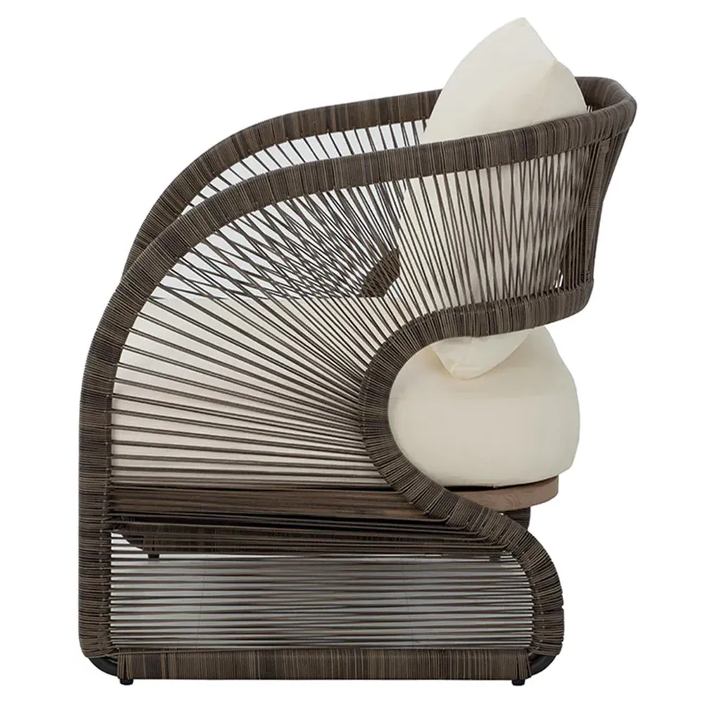 Kanata Wicker Outdoor Lounge Chair - Cream, Polyrod