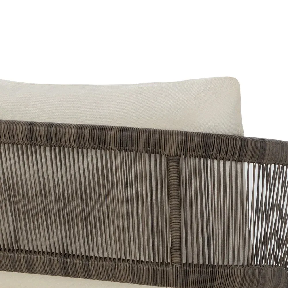 Kanata Wicker Outdoor Lounge Chair - Cream, Polyrod