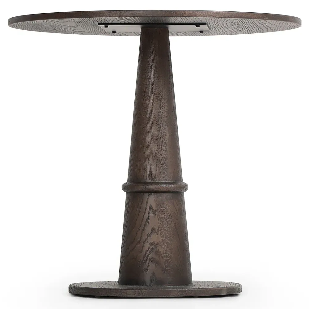 Kane Round Bistro Table - Brown, Oak