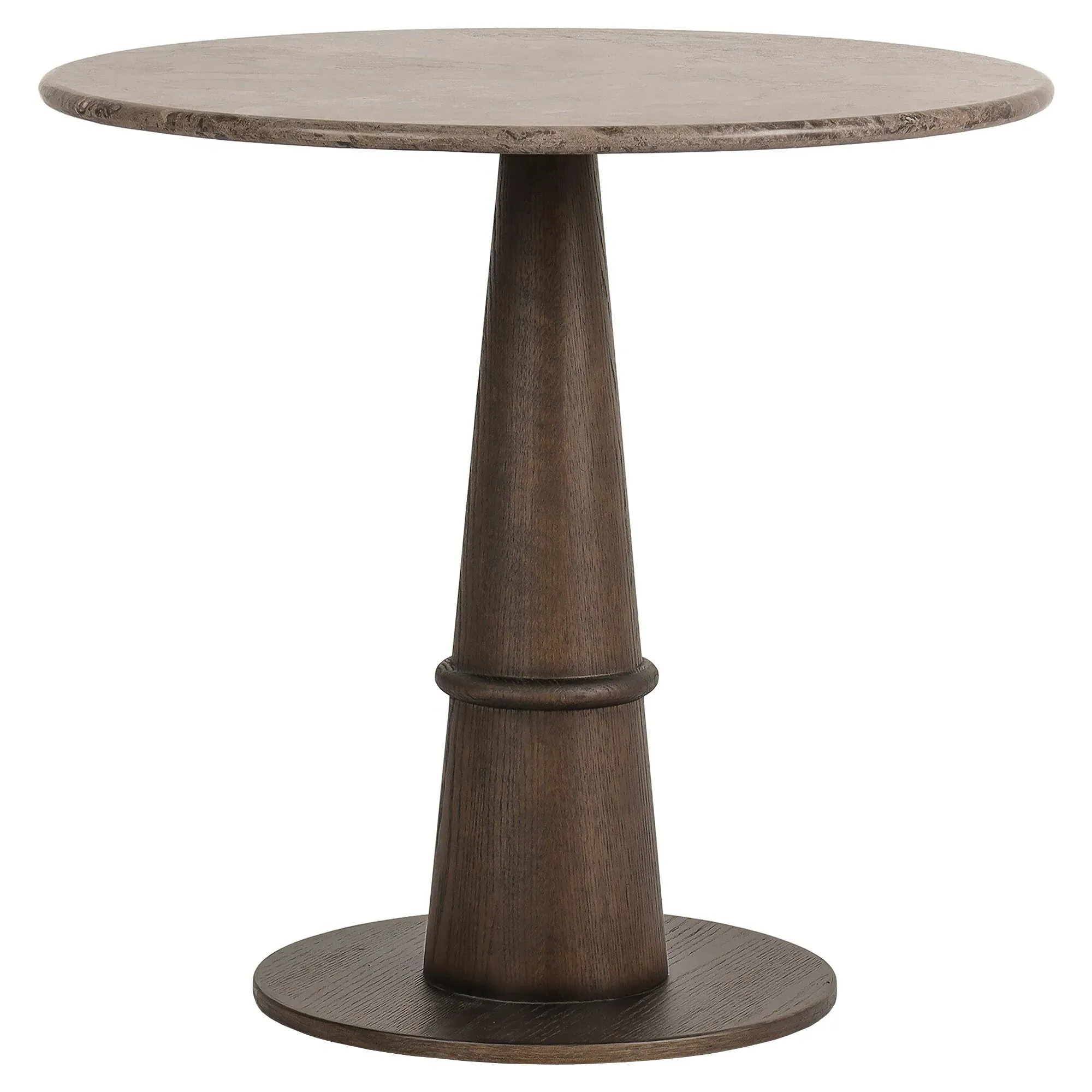 Kane Round Bistro Table - Grey, Marble