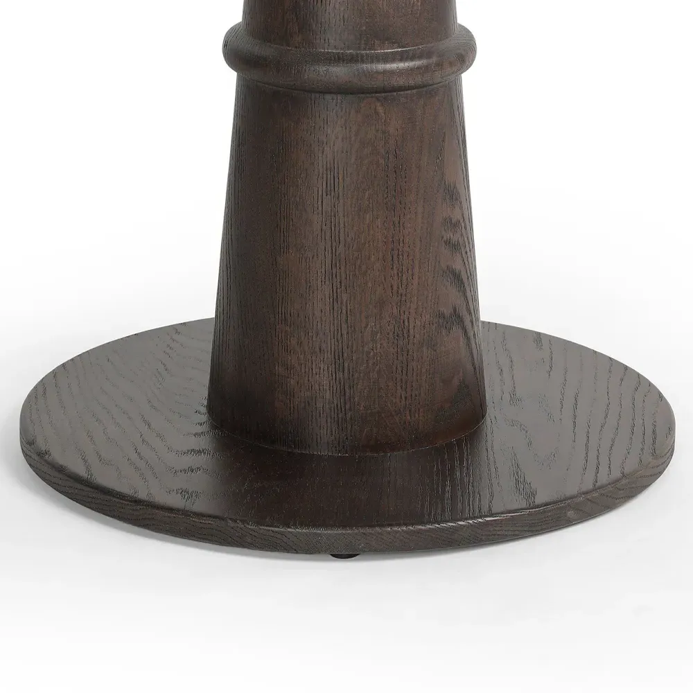 Kane Round Bistro Table - White, Marble