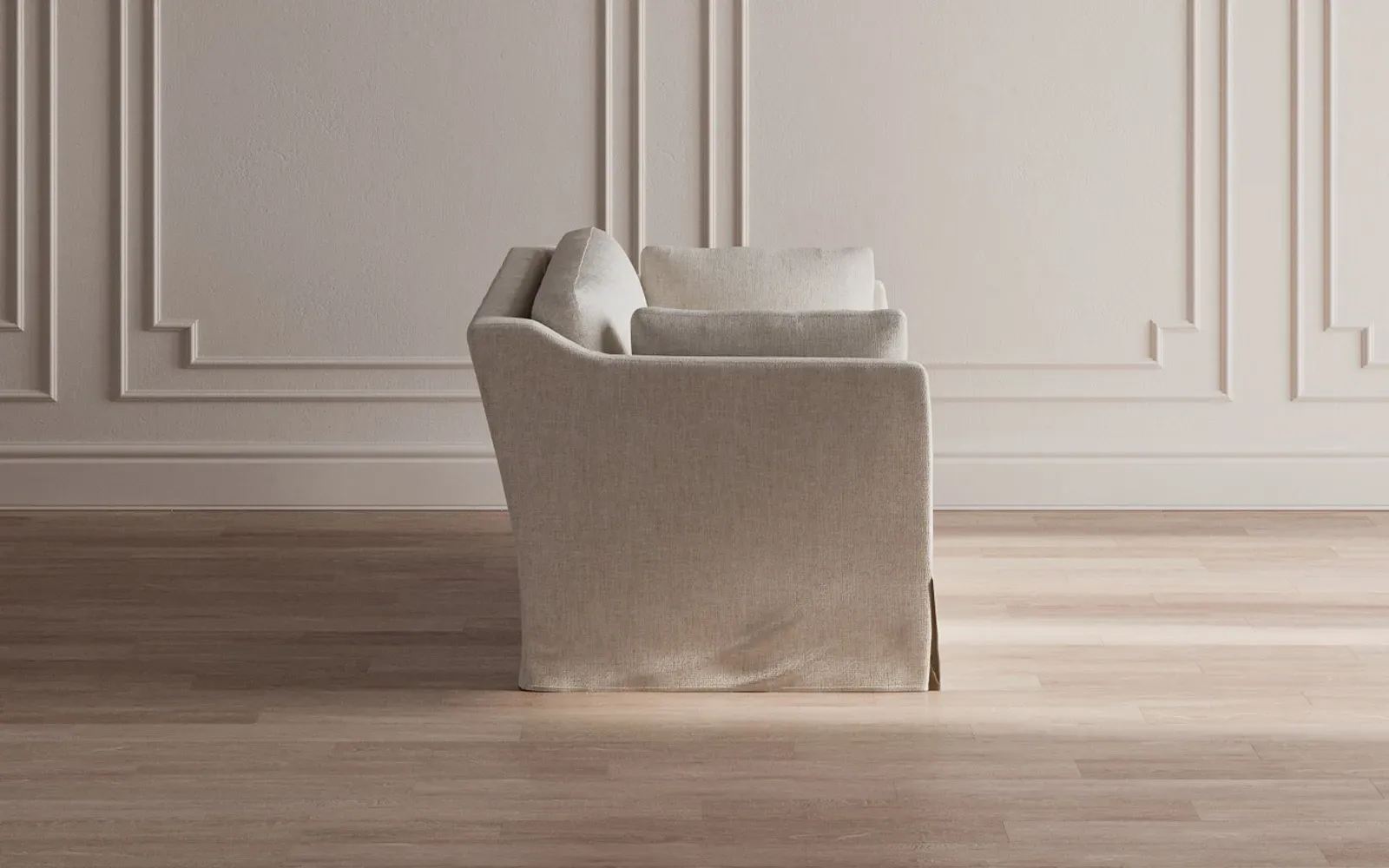 Kaoru 3-Seater Slipcovered Sofa - Dove