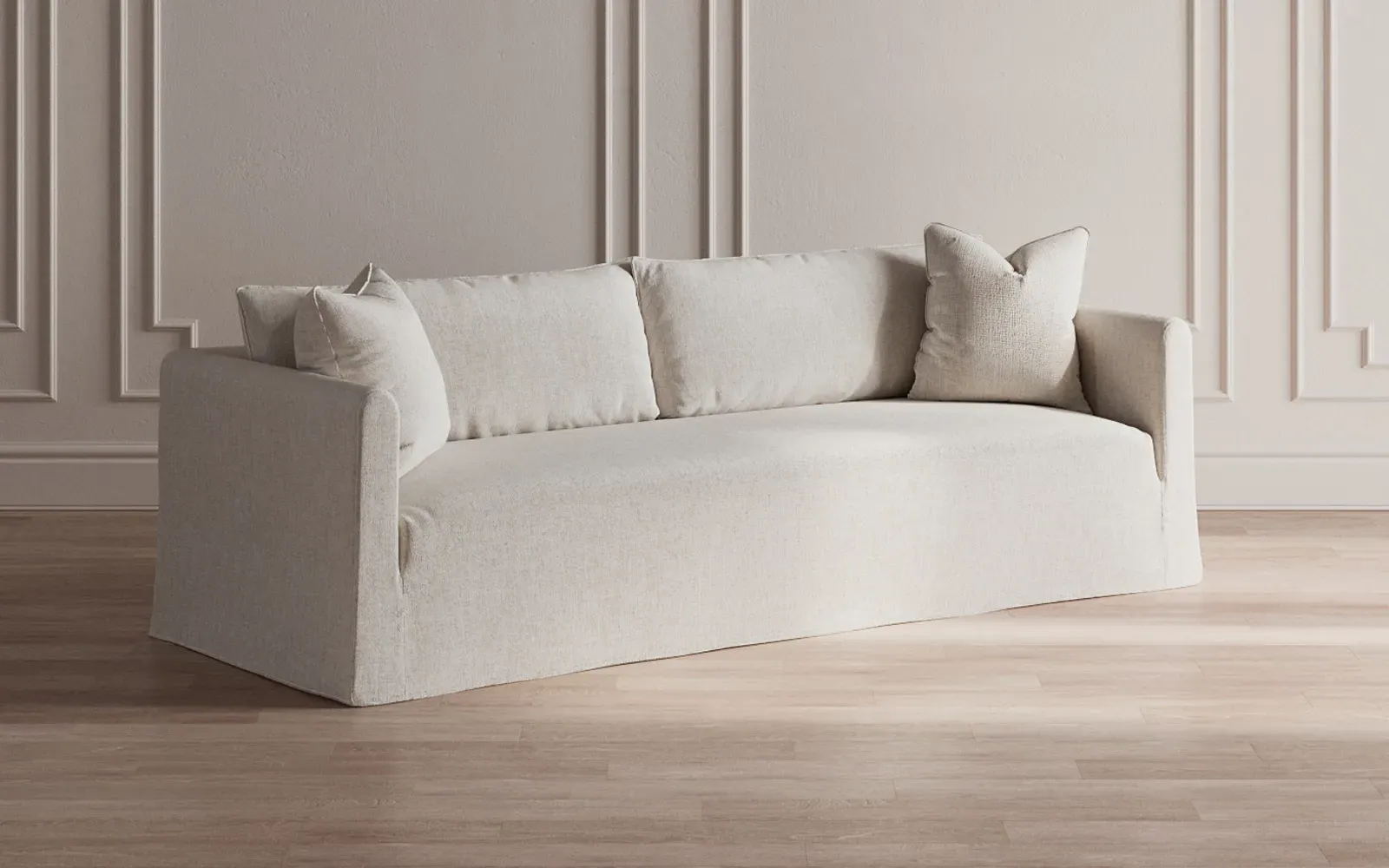Kaoru 3-Seater Slipcovered Sofa - Snow