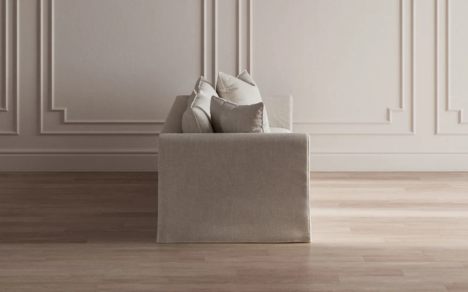 Kaoru 3-Seater Slipcovered Sofa - Snow