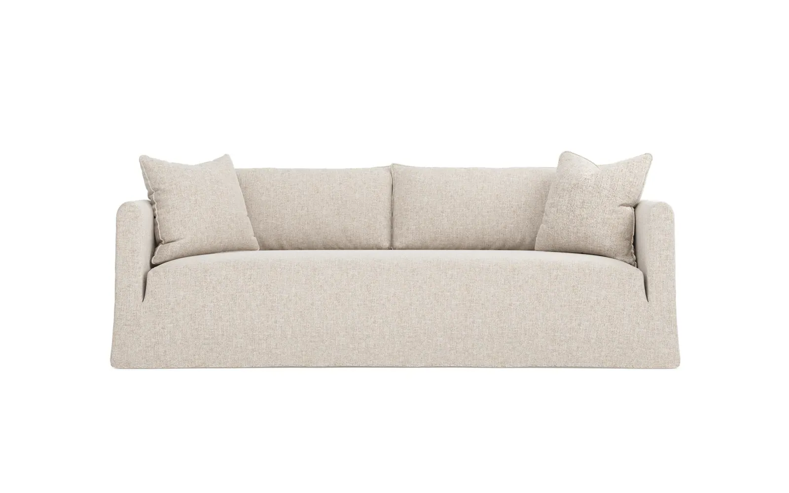 Kaoru 3-Seater Slipcovered Sofa - Straw