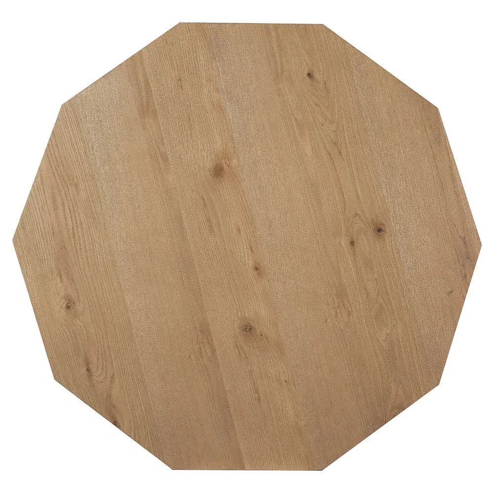 Kara Round Coffee Table - Brown, Oak