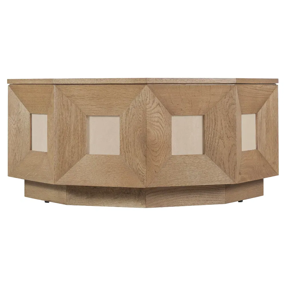 Kara Round Coffee Table - Brown, Oak image