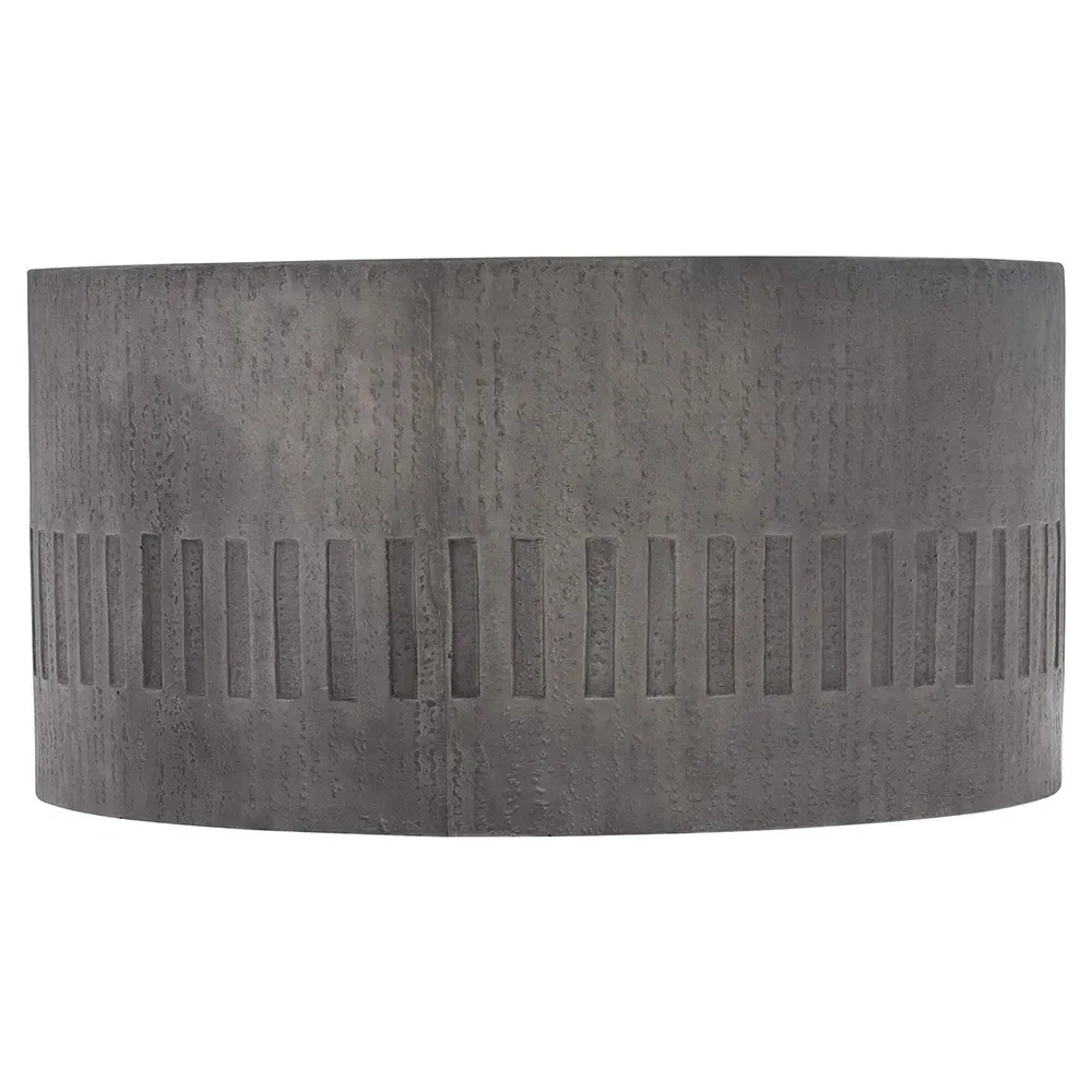 Karen Round Outdoor Coffee Table - Dark Grey, Concrete