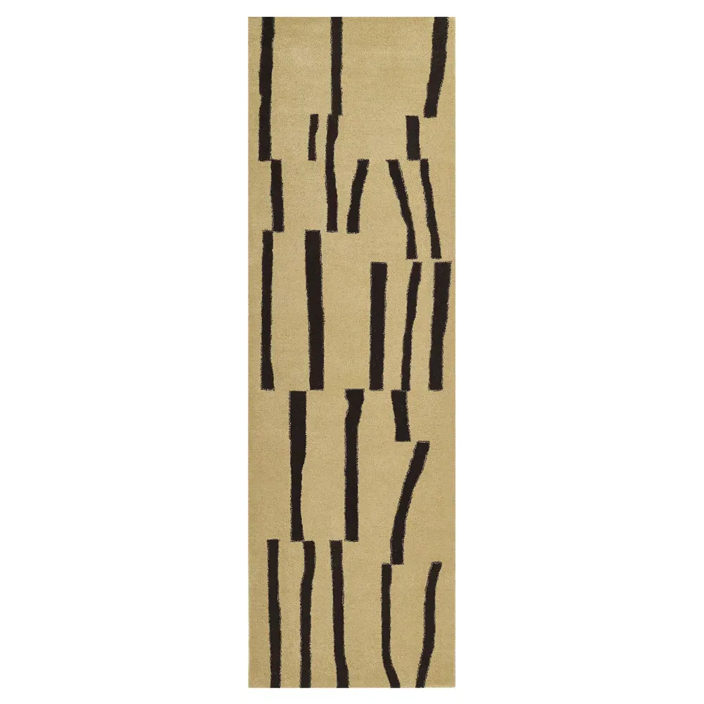 Kari Patterned Rug - Beige, Wool