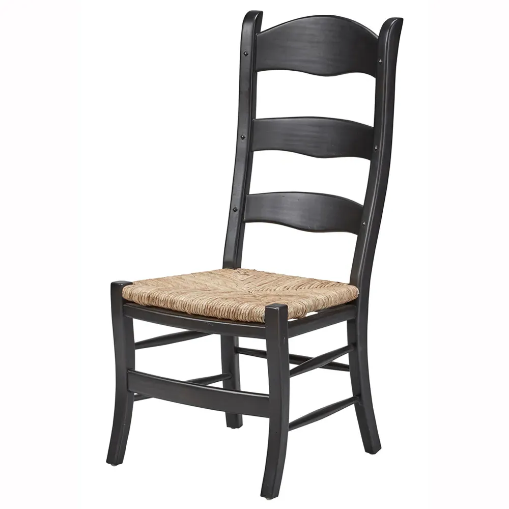 Karina Ladder Back Side Chair - Black, Mahogany image
