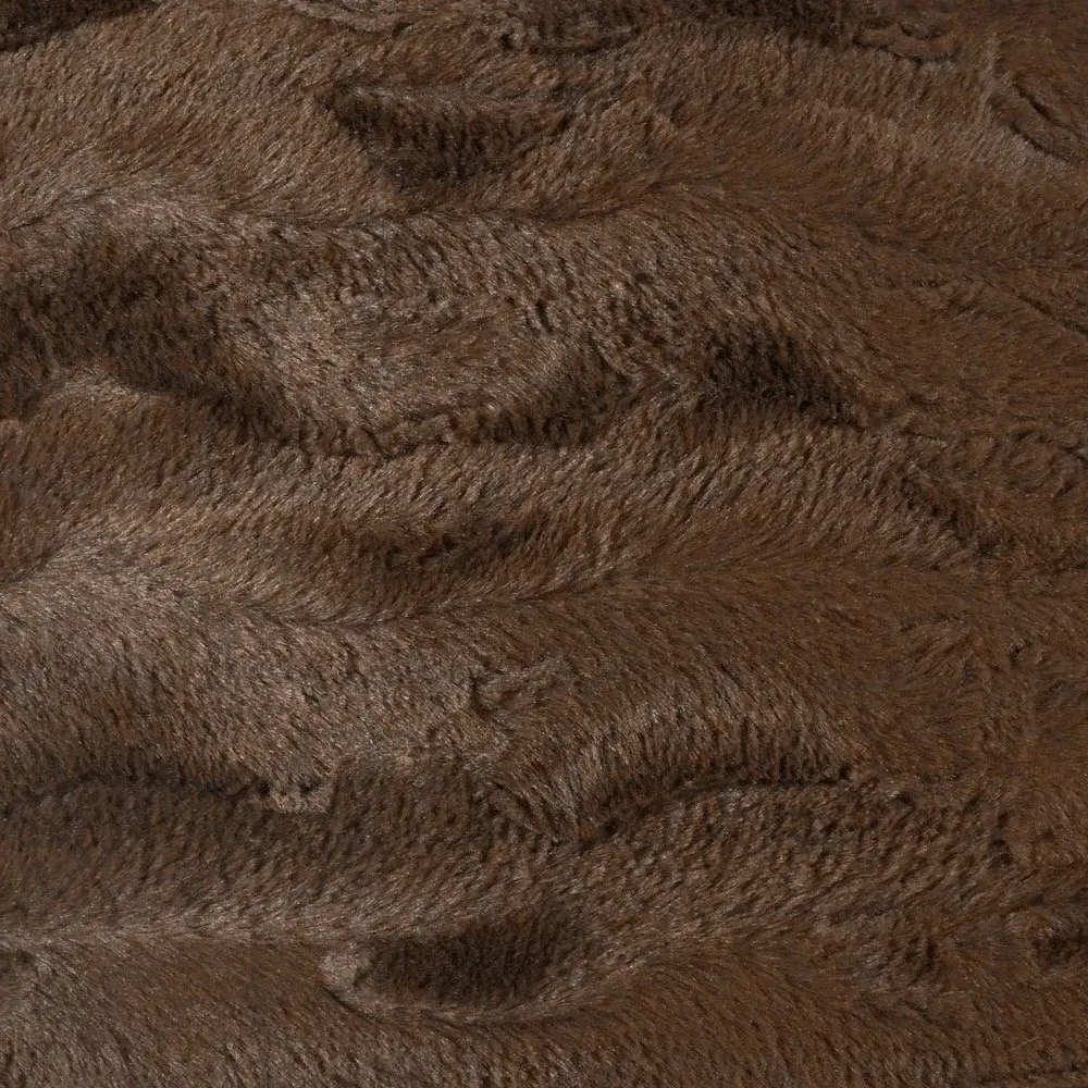 Karine 22x22 Throw Pillow - Brown, Faux Fur