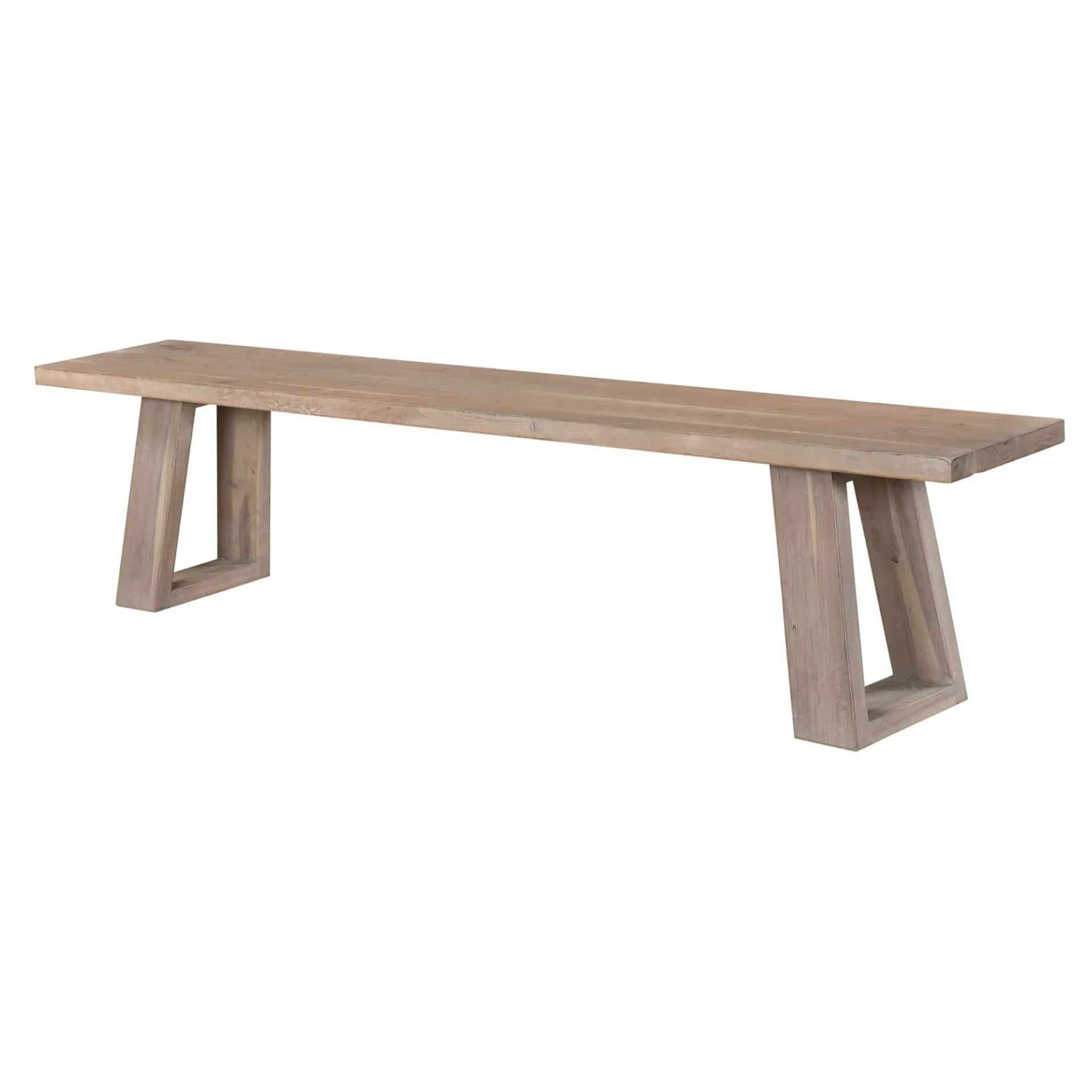 Karlee Dining Bench - White, Acacia Wood