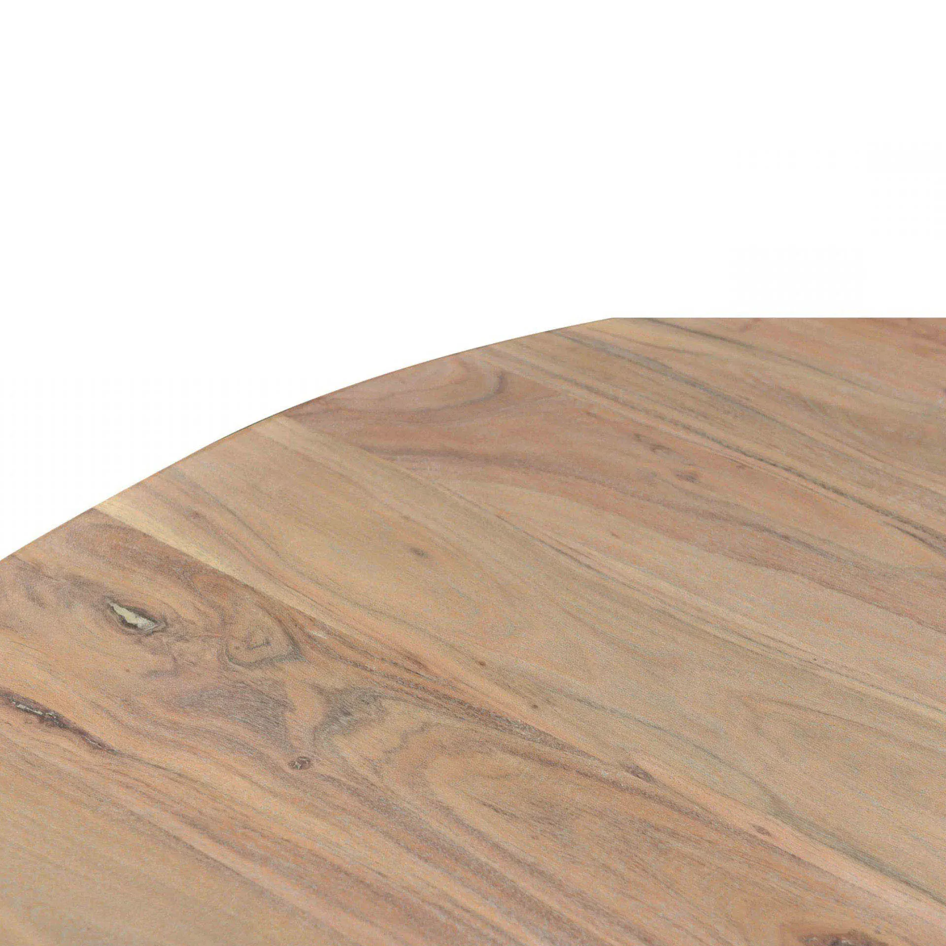 Karlee Round Dining Table - White, Acacia Wood