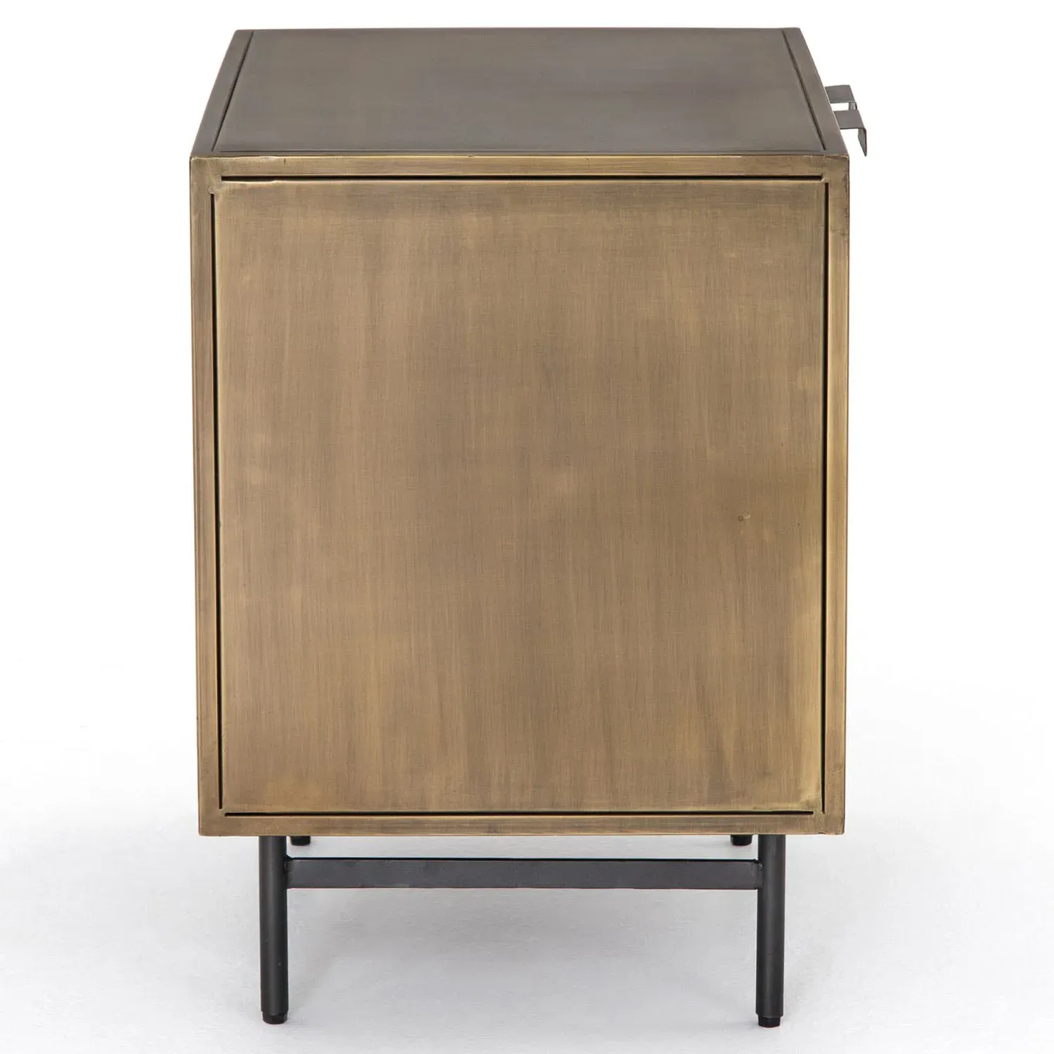 Karlin Industrial 2 Door Nightstand - Brass, Iron