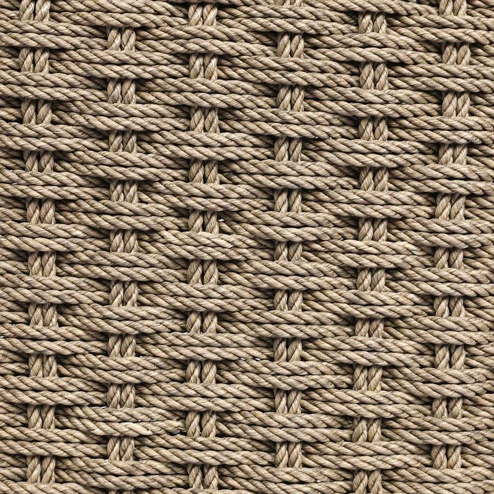 Karola Wicker Sling Outdoor Dining Chair - Brown, Teak