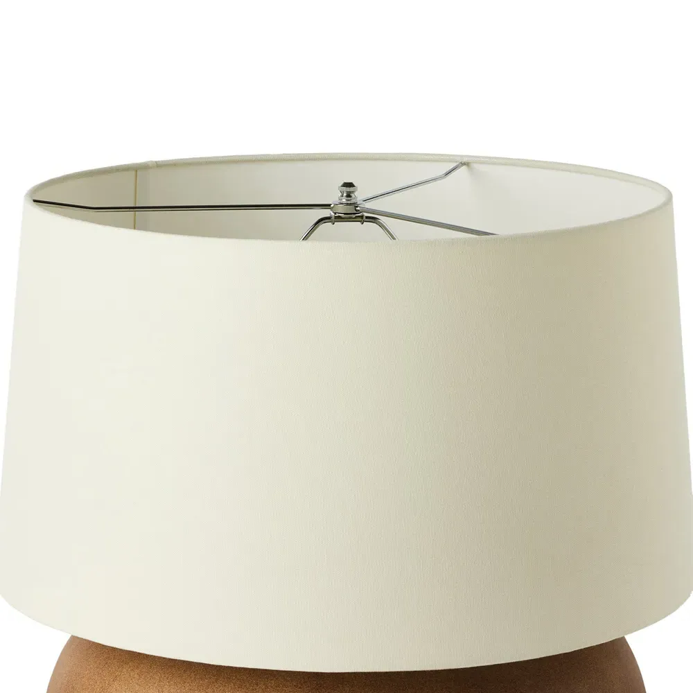 Karson Ceramic Table Lamp - Dark Sand Brown