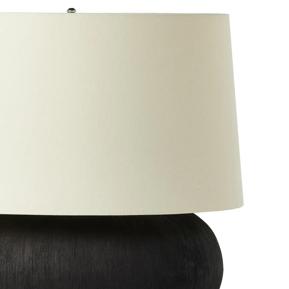 Karson Ceramic Table Lamp - Matte Black