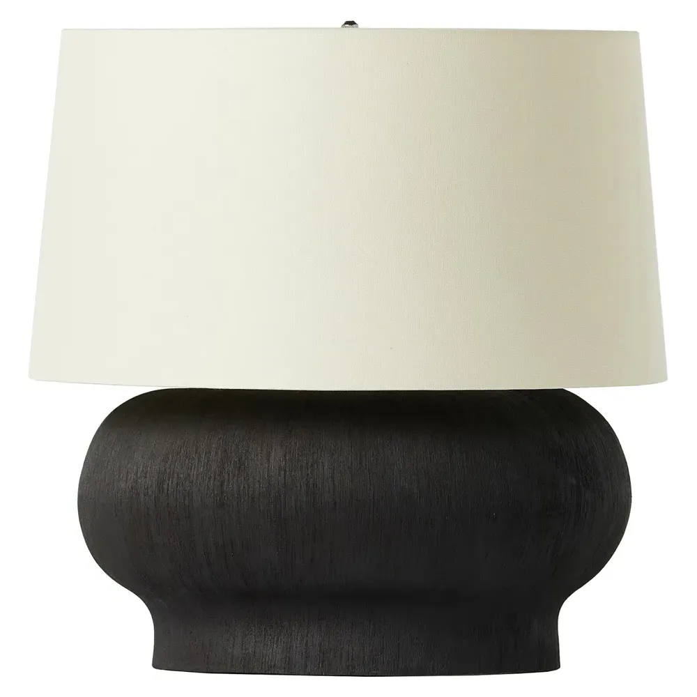 Karson Ceramic Table Lamp - Matte Black