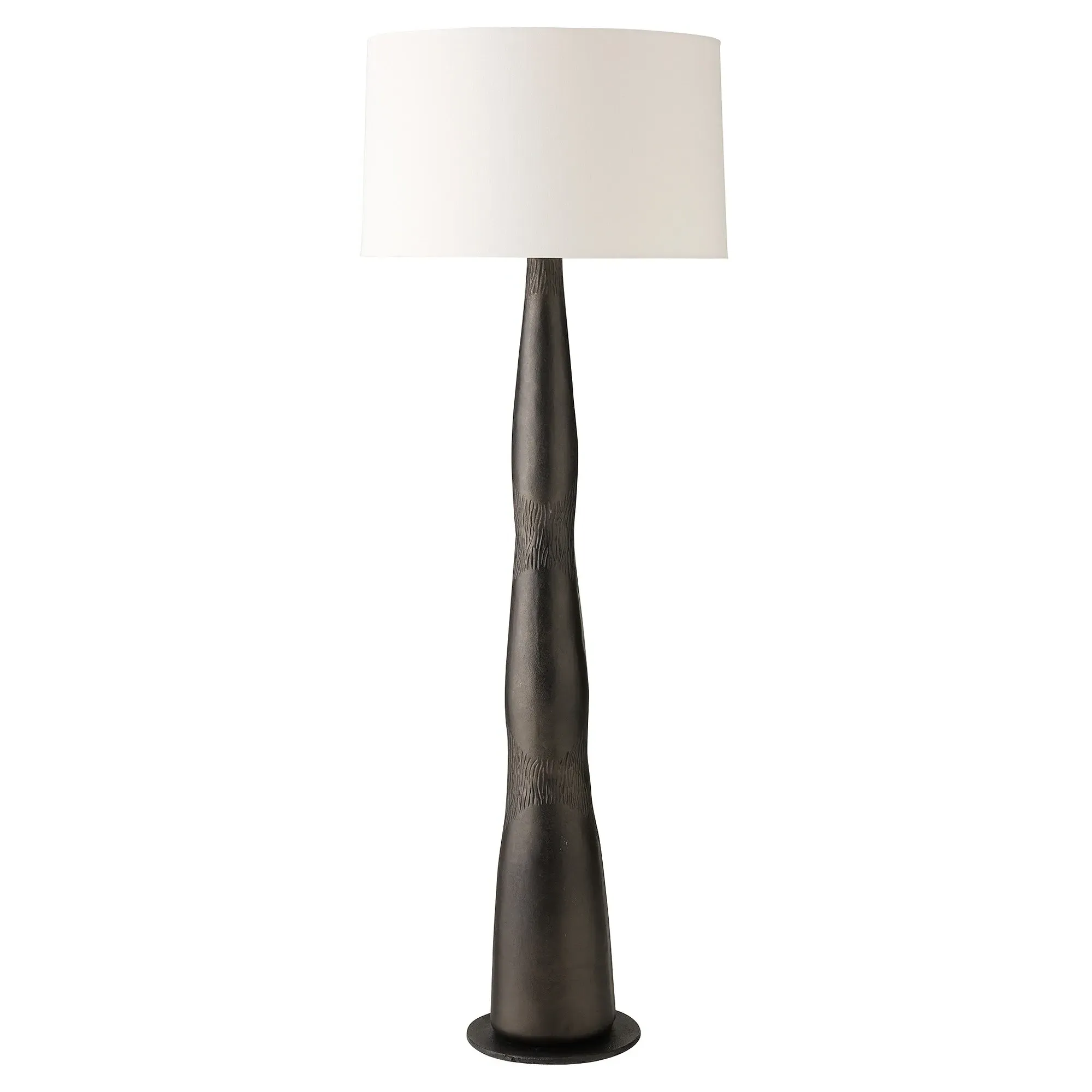 Kash Coastal Column Floor Lamp - Antique Brown, Aluminum image