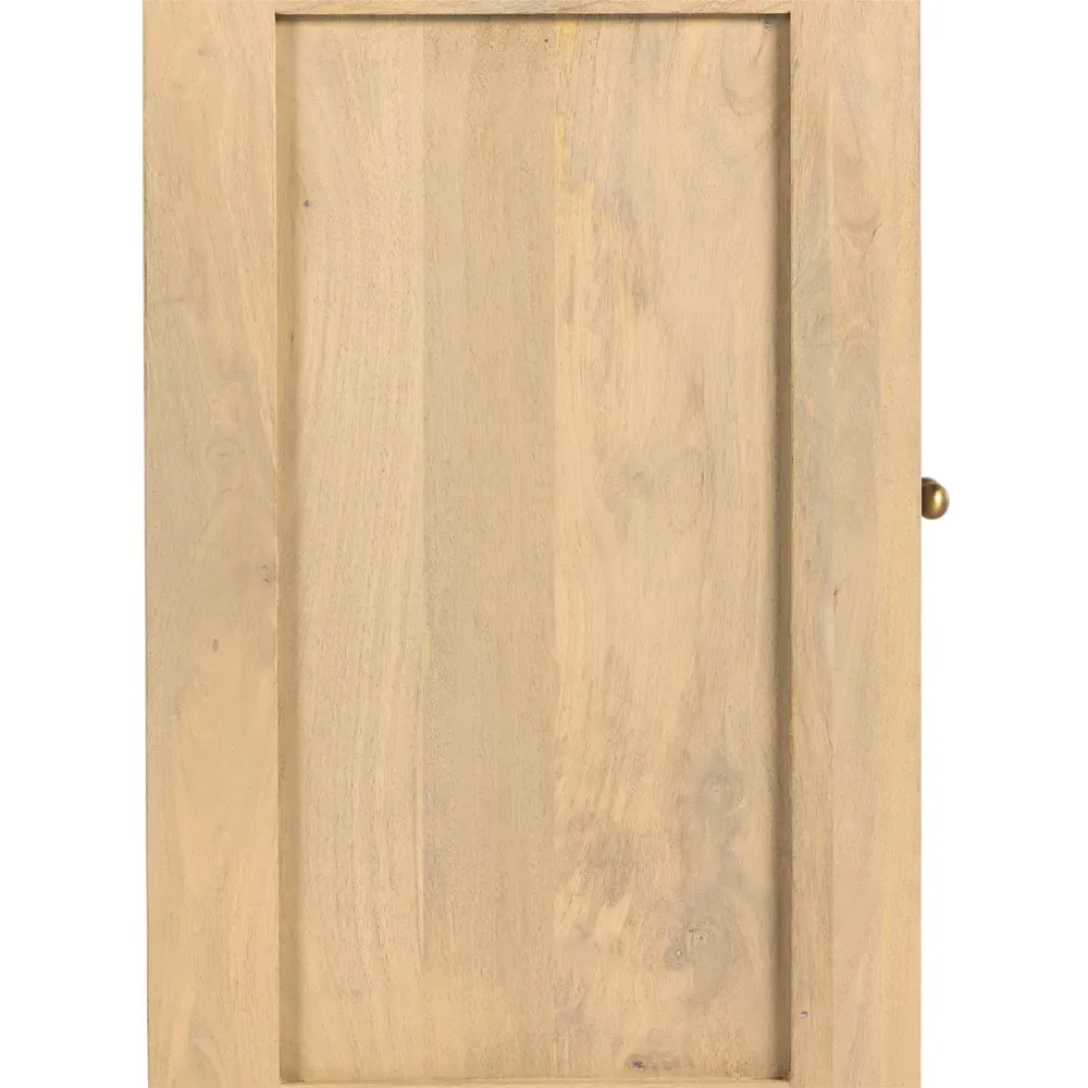 Kashton 4 Door Sideboard with Arched Cane Panels - Brown, Mango Wood