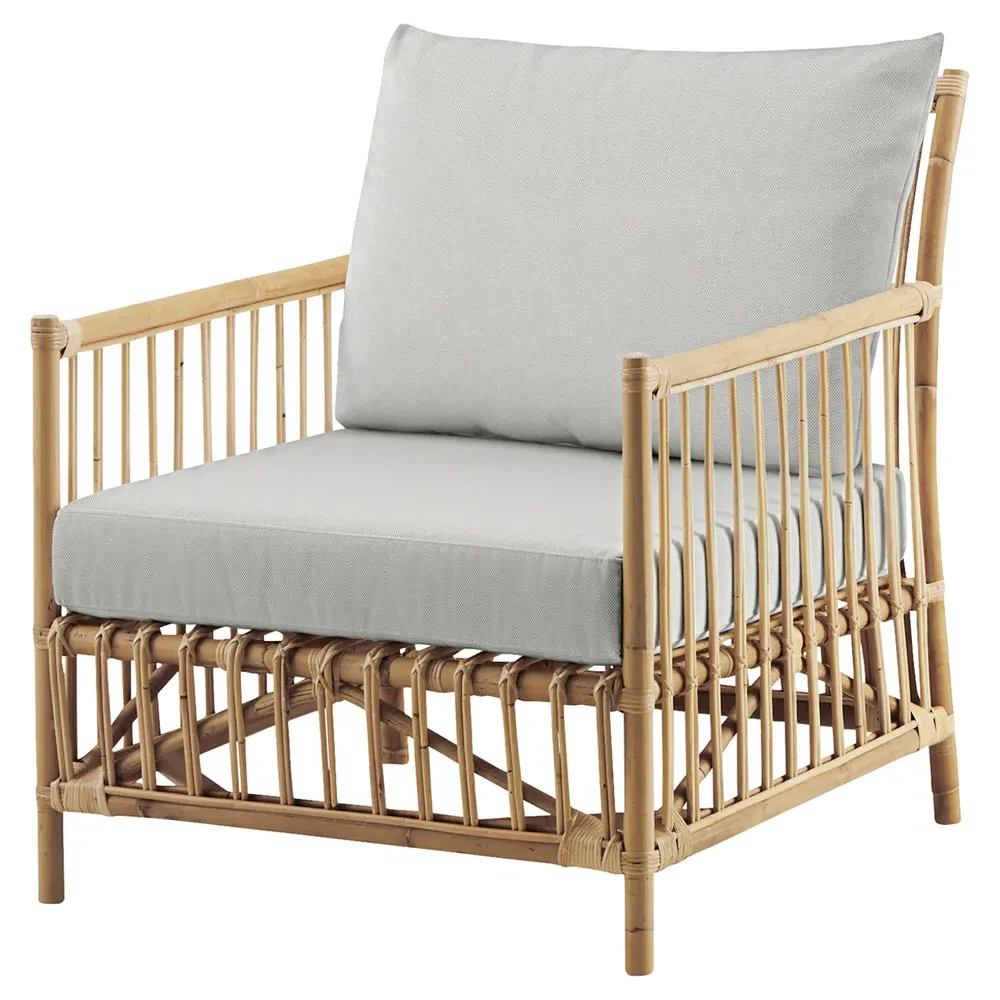 Katelyn Rattan Arm Chair - Grey