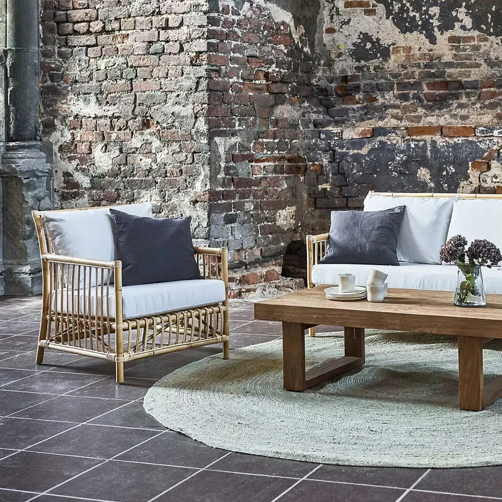 Katelyn Rattan Arm Chair - White